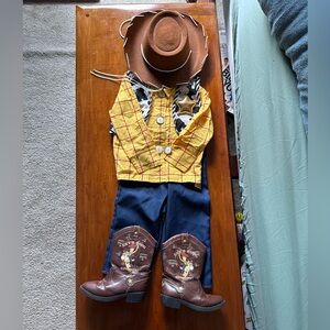 Disney brand Toy Story Woody Costume size 3t boots size toddler 9